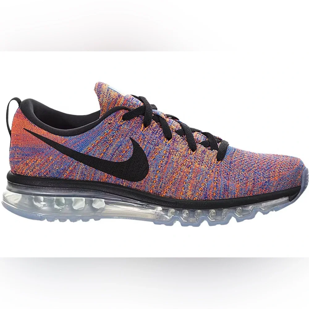 NIKE Flyknit Air Max Photo Blue Total Crimson Mens 13
